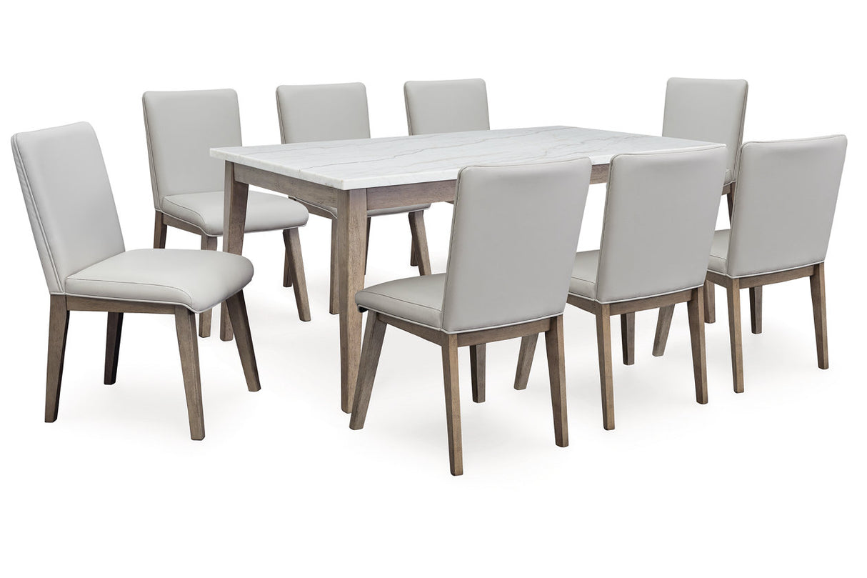 Loyaska  Dining Table and 8 Chairs -  Ashley - Luna Furniture