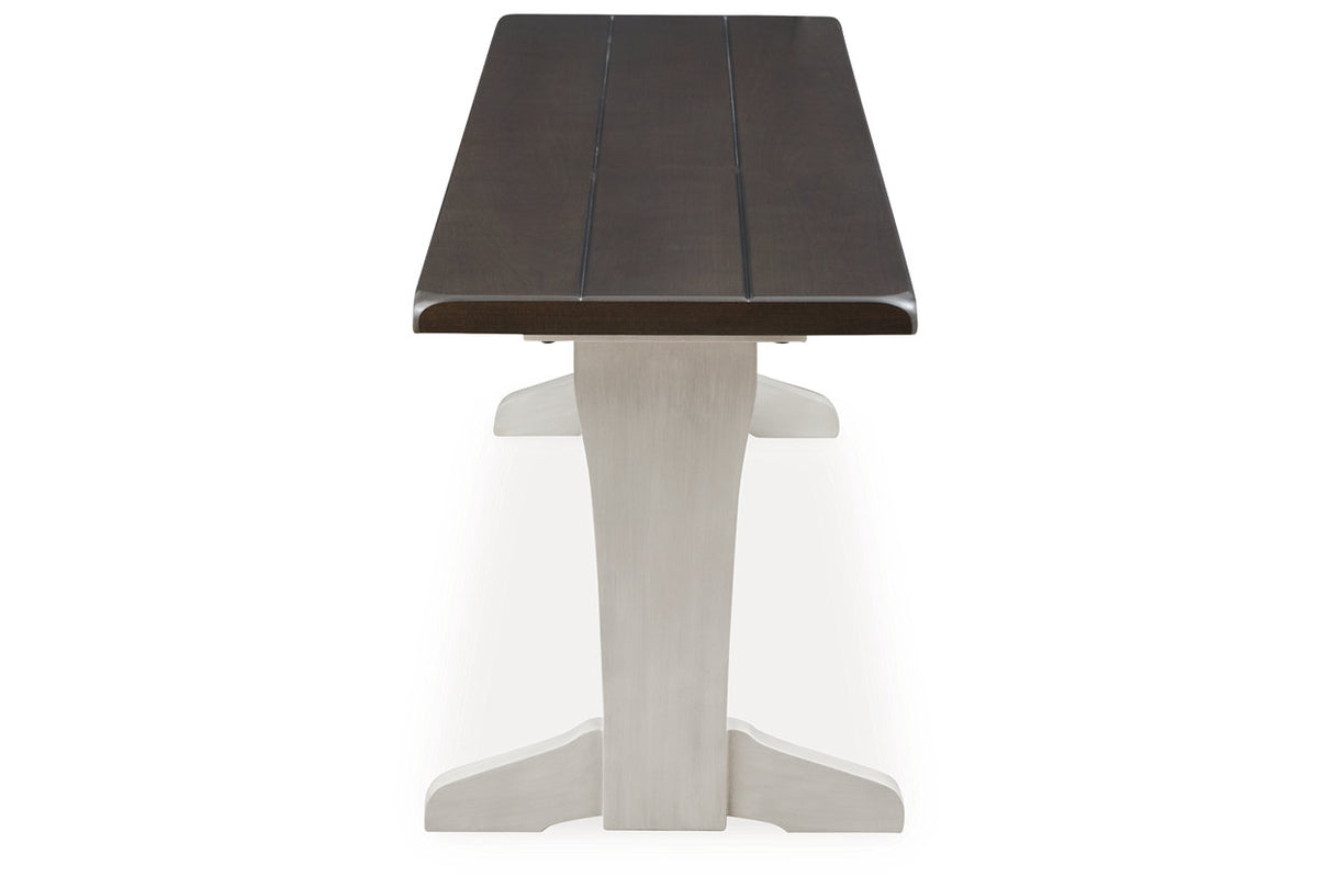 Darborn Gray/Brown Dining Table, 4 Chairs and Bench -  Ashley - Luna Furniture