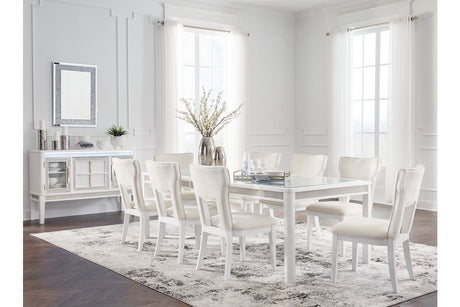 Chalanna  Dining Table and 8 Chairs -  Ashley - Luna Furniture