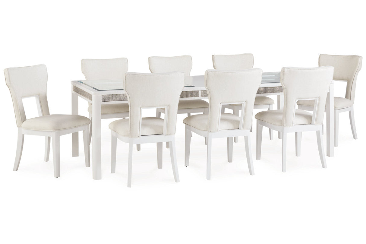 Chalanna  Dining Table and 8 Chairs -  Ashley - Luna Furniture