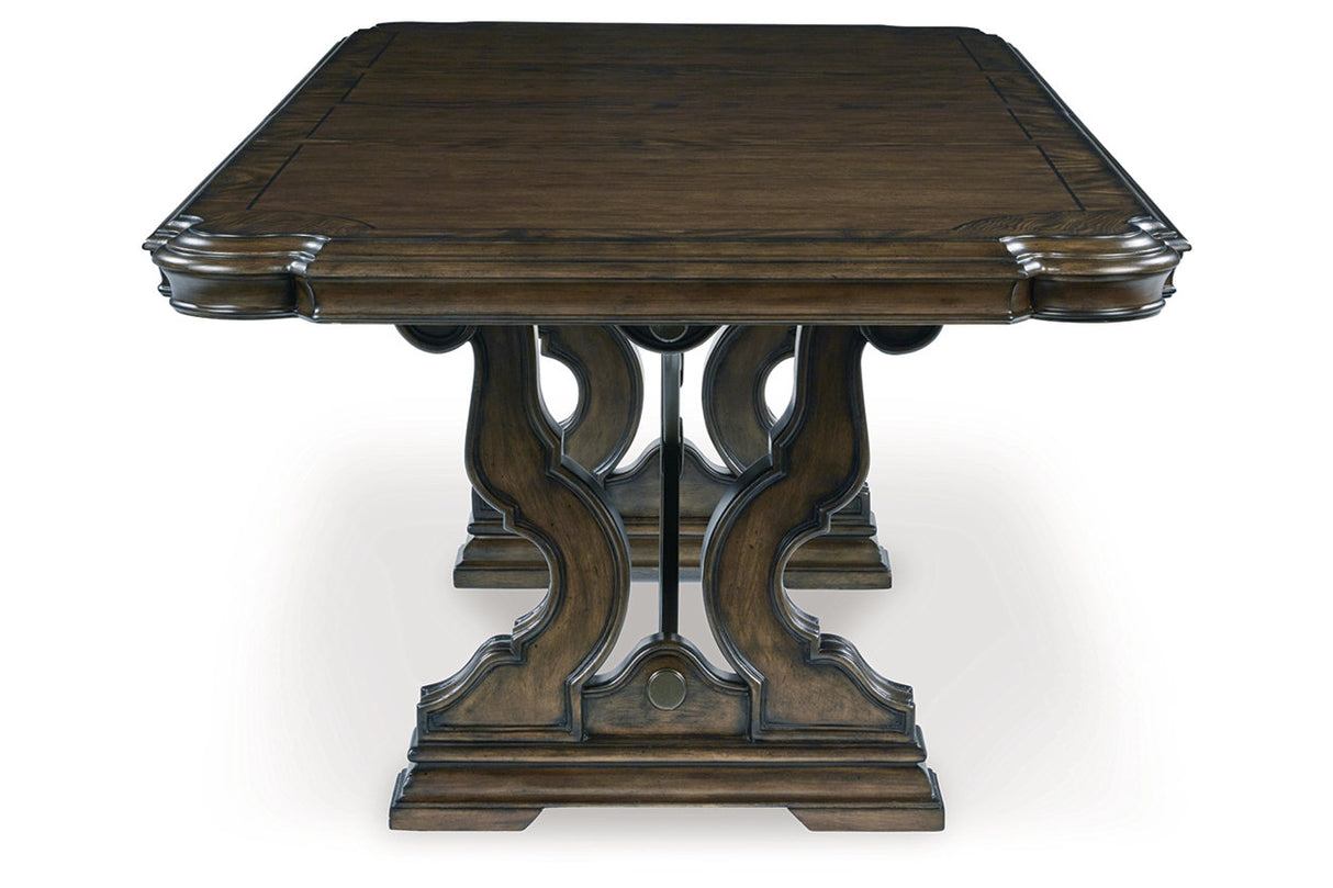 Maylee Dark Brown Dining Extension Table -  Ashley - Luna Furniture