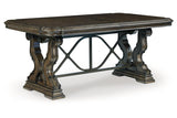 Maylee Dark Brown Dining Extension Table -  Ashley - Luna Furniture