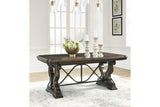 Maylee Dark Brown Dining Extension Table -  Ashley - Luna Furniture