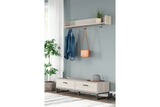 Socalle Natural Bench with Coat Rack from Ashley - Luna Furniture