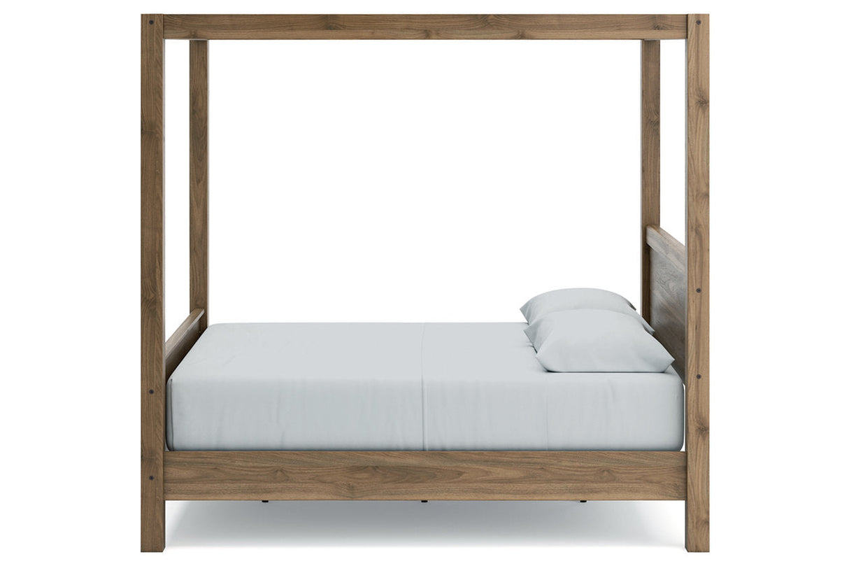 Aprilyn Honey Queen Platform Canopy Bed from Ashley - Luna Furniture