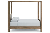 Aprilyn Honey Queen Platform Canopy Bed from Ashley - Luna Furniture