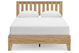 Bermacy Light Brown Queen Platform Panel Bed from Ashley - Luna Furniture