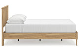 Bermacy Light Brown Queen Platform Panel Bed from Ashley - Luna Furniture