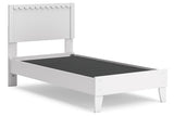 Hallityn White Twin Panel Platform Bed from Ashley - Luna Furniture