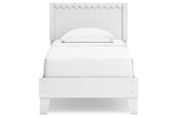 Hallityn White Twin Panel Platform Bed from Ashley - Luna Furniture