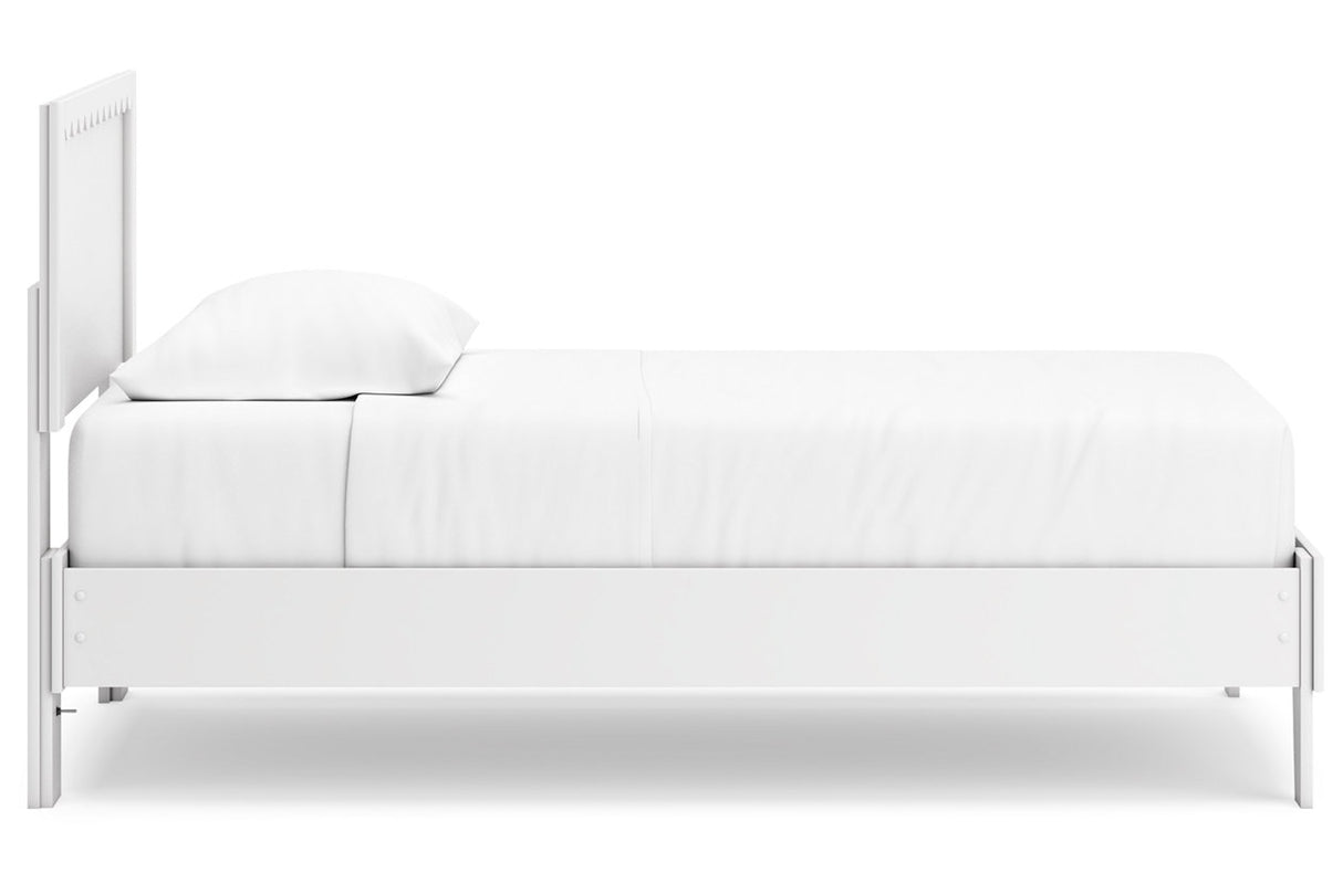 Hallityn White Twin Panel Platform Bed from Ashley - Luna Furniture