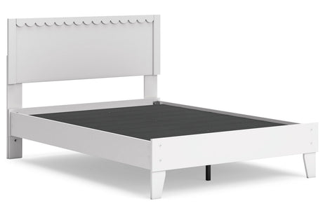 Hallityn White Full Panel Platform Bed -  Ashley - Luna Furniture