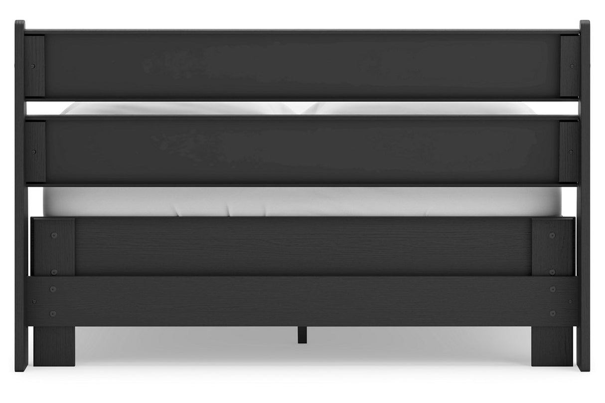 Socalle Black Full Panel Platform Bed -  Ashley - Luna Furniture