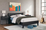 Socalle Black Full Panel Platform Bed -  Ashley - Luna Furniture