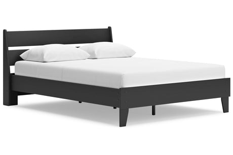 Socalle Black Queen Panel Platform Bed from Ashley - Luna Furniture