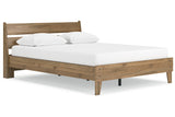 Deanlow Honey Queen Platform Panel Bed -  Ashley - Luna Furniture