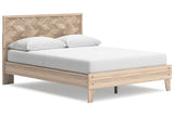 Battelle Tan Queen Platform Bed from Ashley - Luna Furniture