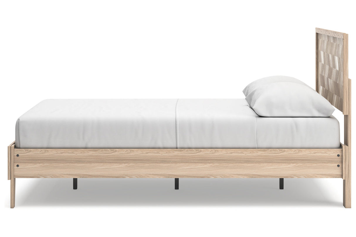 Battelle Tan Queen Platform Bed from Ashley - Luna Furniture