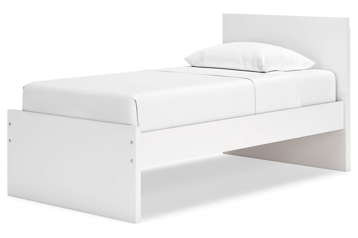 Onita White Twin Panel Platform Bed -  Ashley - Luna Furniture