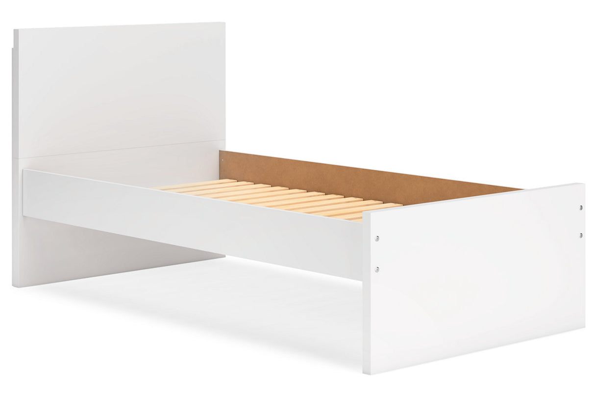 Onita White Twin Panel Platform Bed -  Ashley - Luna Furniture