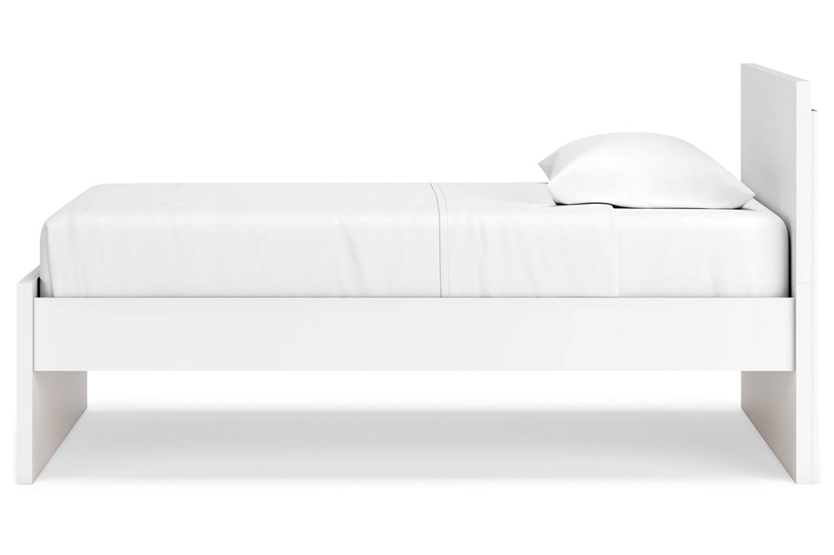 Onita White Twin Panel Platform Bed -  Ashley - Luna Furniture