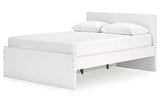 Onita White Queen Platform Bed with 1 Side Storage from Ashley - Luna Furniture