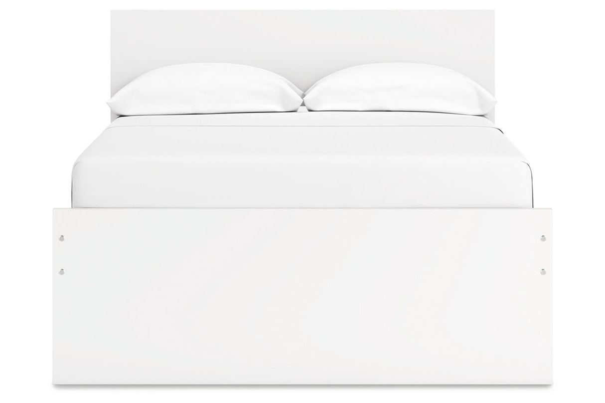 Onita White Full Panel Platform Bed with 2 Side Storage from Ashley - Luna Furniture