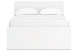 Onita White Full Panel Platform Bed with 2 Side Storage from Ashley - Luna Furniture