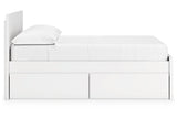 Onita White Full Panel Platform Bed with 2 Side Storage from Ashley - Luna Furniture