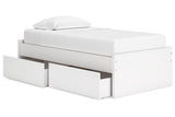 Onita White Twin Platform Bed -  Ashley - Luna Furniture