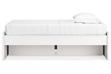 Onita White Twin Platform Bed with 1 Side Storage from Ashley - Luna Furniture