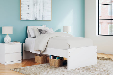 Onita White Twin Platform Bed -  Ashley - Luna Furniture