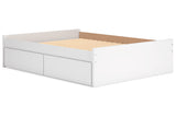 Onita White Queen Platform Bed with 2 Side Storage -  Ashley - Luna Furniture