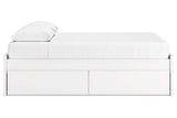 Onita White Queen Platform Bed with 2 Side Storage -  Ashley - Luna Furniture