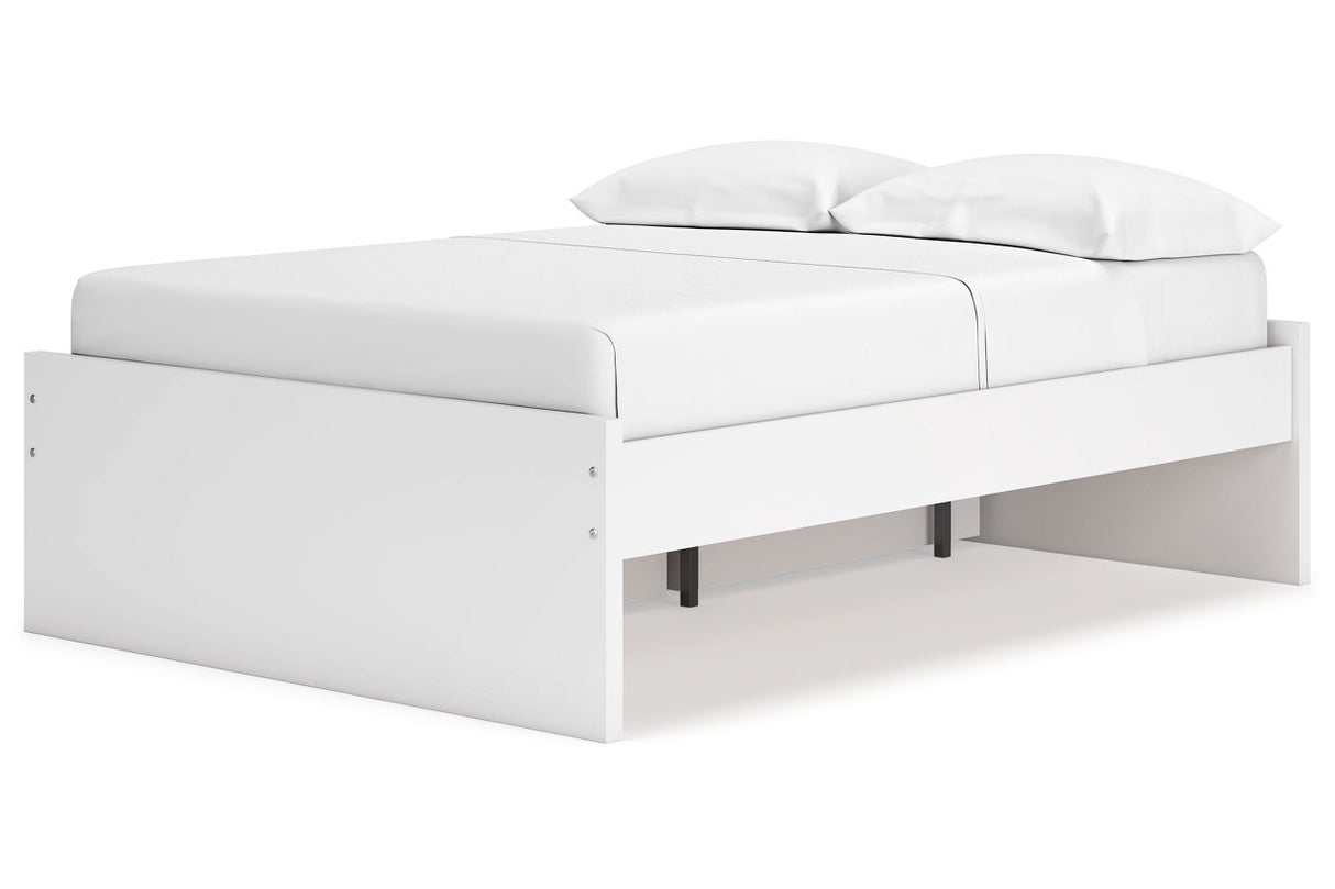 Onita White Full Platform Bed with 1 Side Storage from Ashley - Luna Furniture