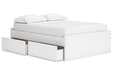 Onita White Full Platform Bed with 1 Side Storage from Ashley - Luna Furniture