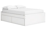 Onita White Full Platform Bed with 1 Side Storage from Ashley - Luna Furniture