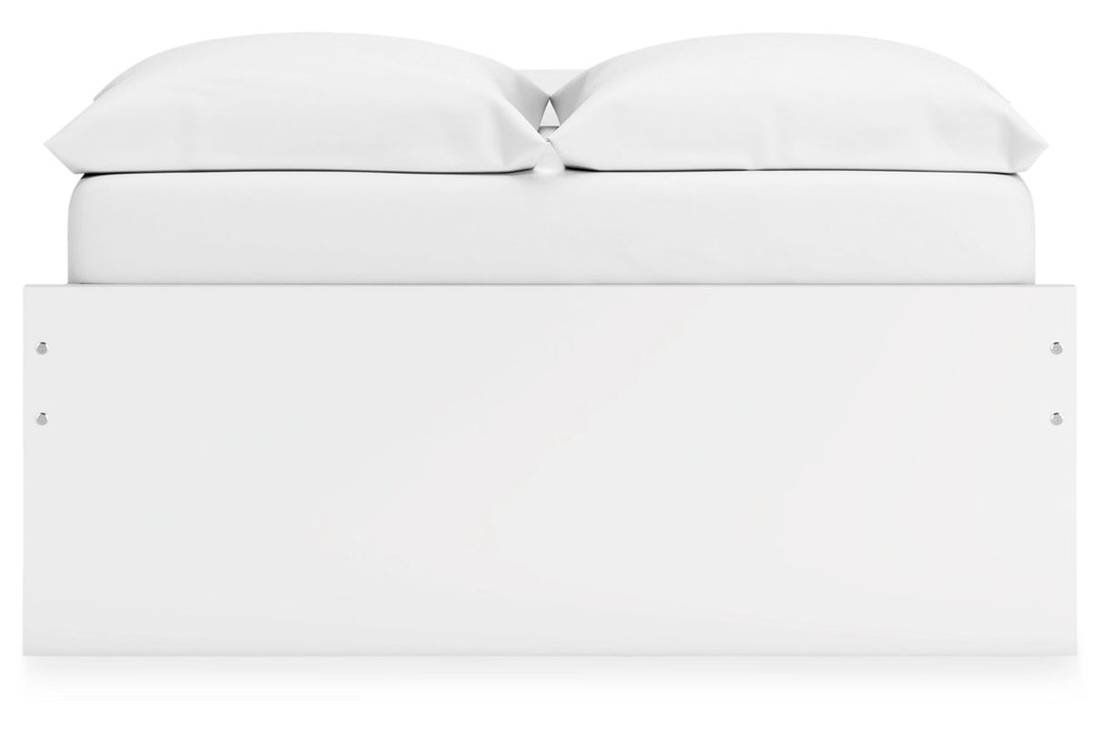 Onita White Full Platform Bed with 1 Side Storage from Ashley - Luna Furniture