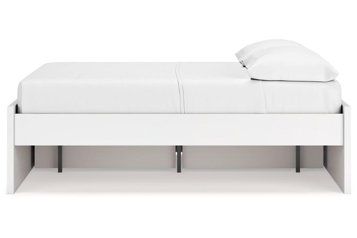 Onita White Full Platform Bed with 1 Side Storage from Ashley - Luna Furniture