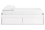 Onita White Full Platform Bed with 1 Side Storage from Ashley - Luna Furniture