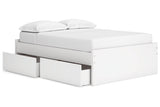 Onita White Full Platform Bed with 2 Side Storage from Ashley - Luna Furniture