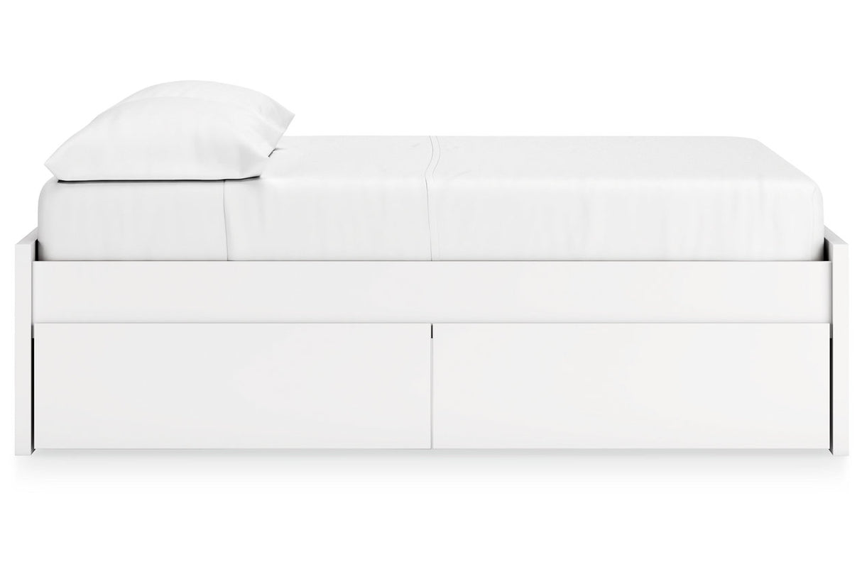 Onita White Full Platform Bed with 2 Side Storage from Ashley - Luna Furniture