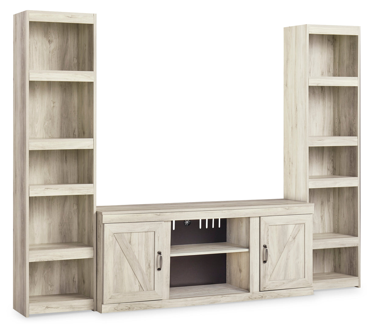 Bellaby Whitewash 3-Piece Entertainment Center -  Ashley - Luna Furniture