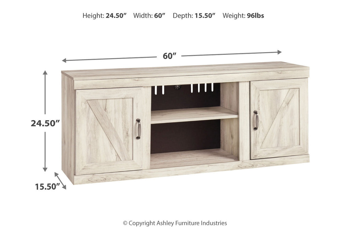 Bellaby Whitewash 4-Piece Entertainment Center -  Ashley - Luna Furniture