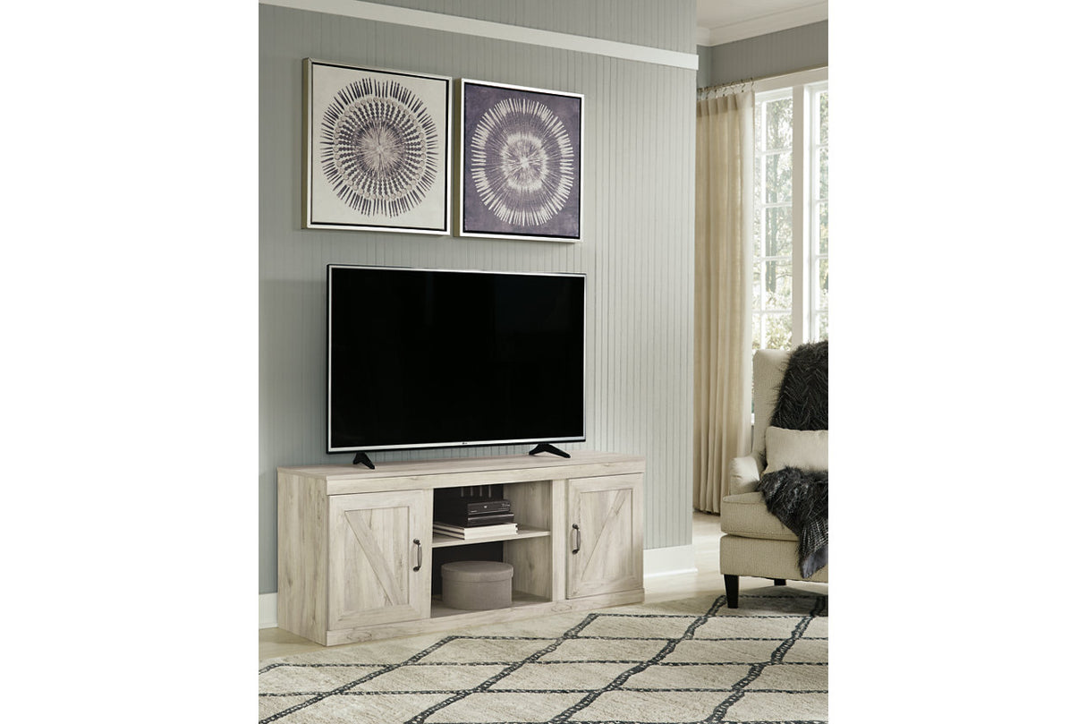 Bellaby Whitewash 4-Piece Entertainment Center -  Ashley - Luna Furniture