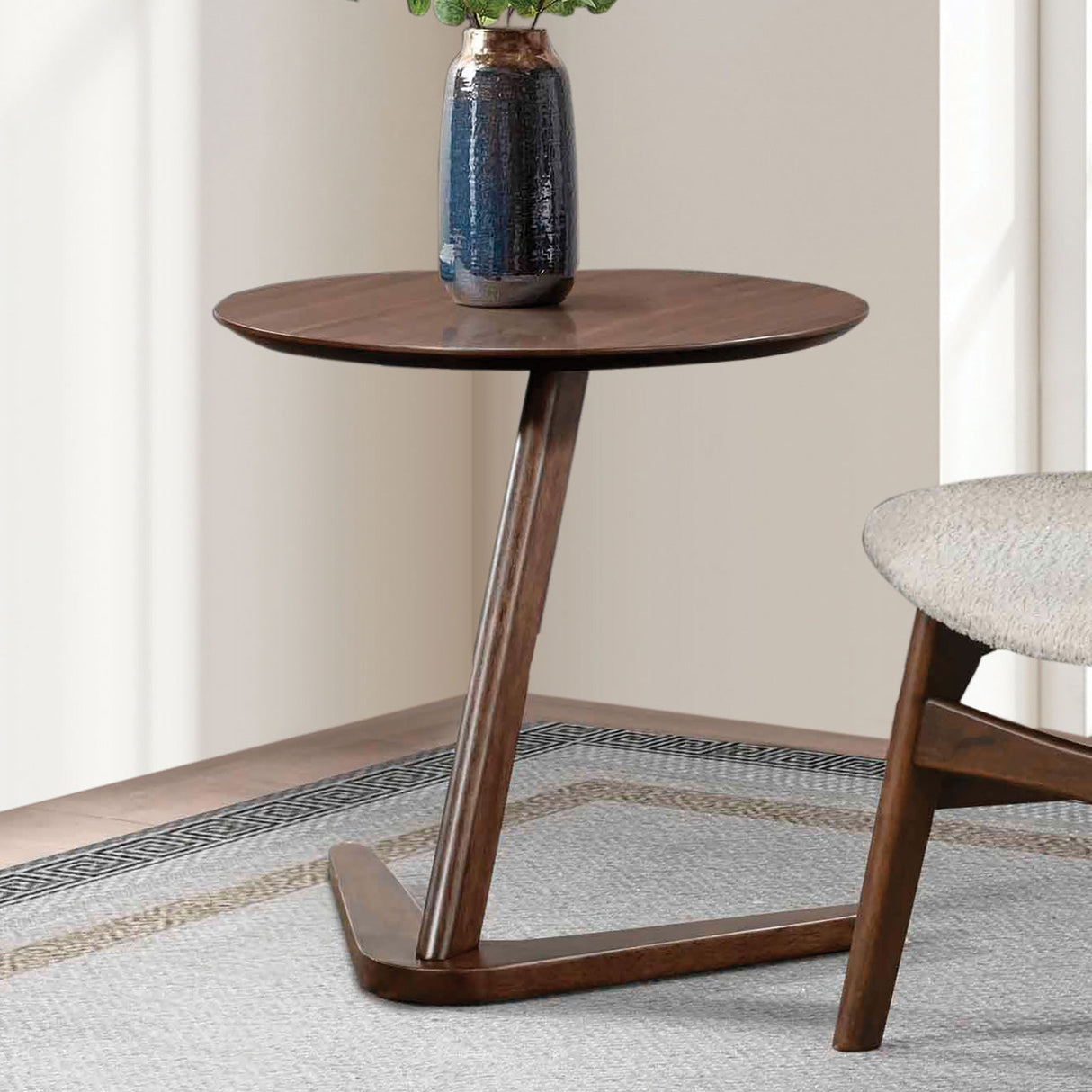 Vardo Walnut Side Table from Furniture of America - Luna Furniture