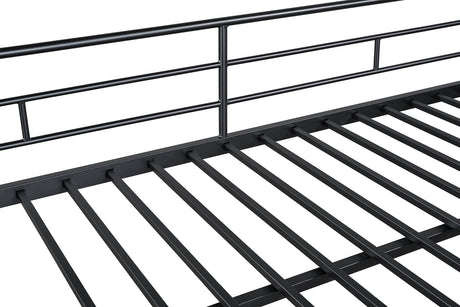 Panos Black Twin/Full Metal Bunkbed from Furniture of America - Luna Furniture