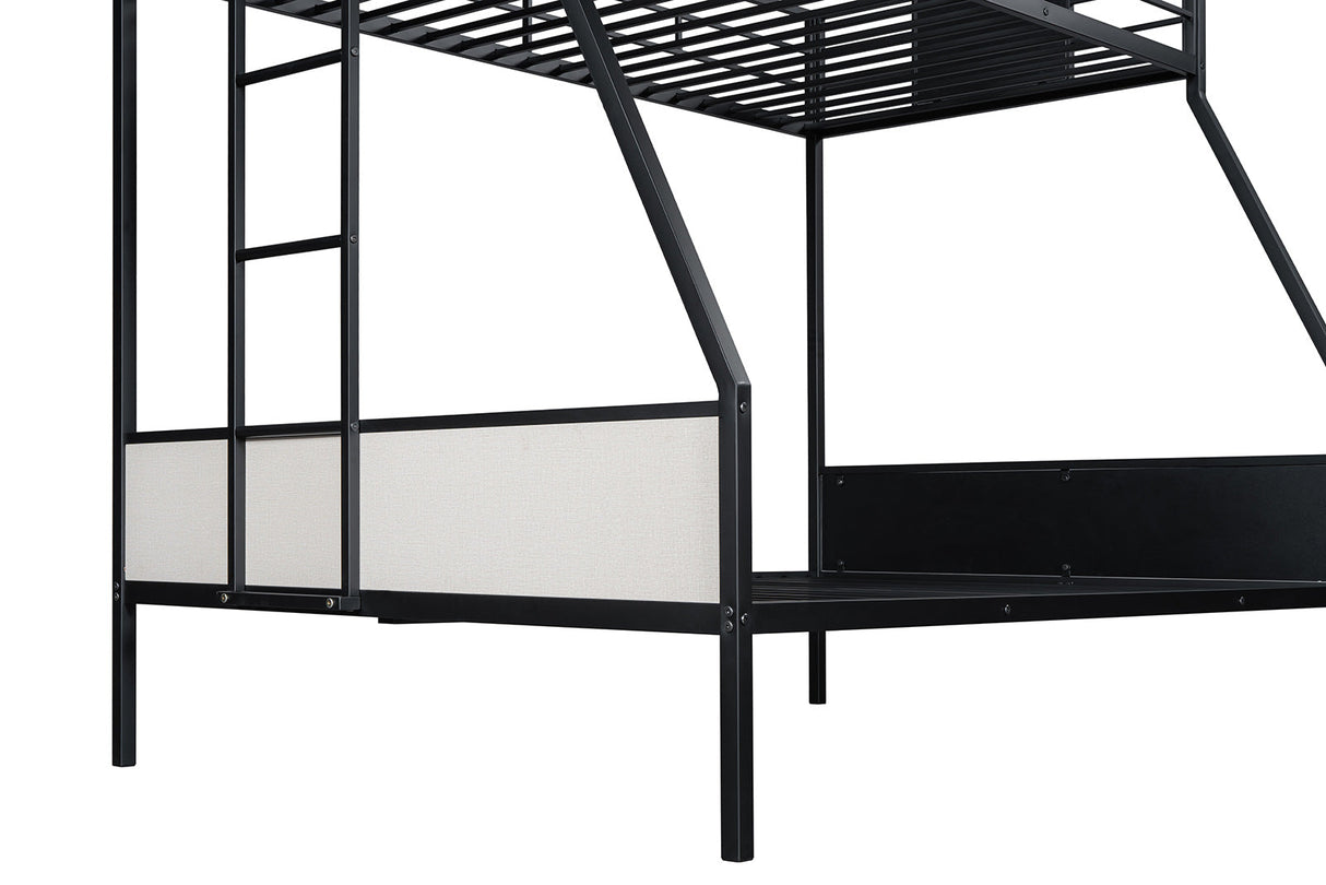 Molton Black Twin/Full Metal Bunkbed from Furniture of America - Luna Furniture