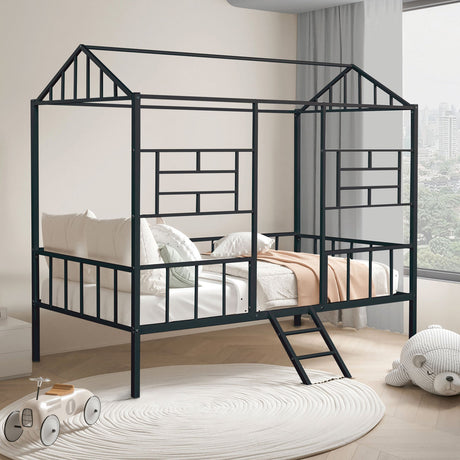 Rhonda Black Twin Loft Bed from Furniture of America - Luna Furniture