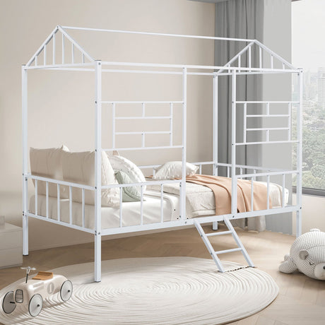 Rhonda White Twin Loft Bed from Furniture of America - Luna Furniture